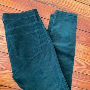 J.Crew Jeans Green Velvet